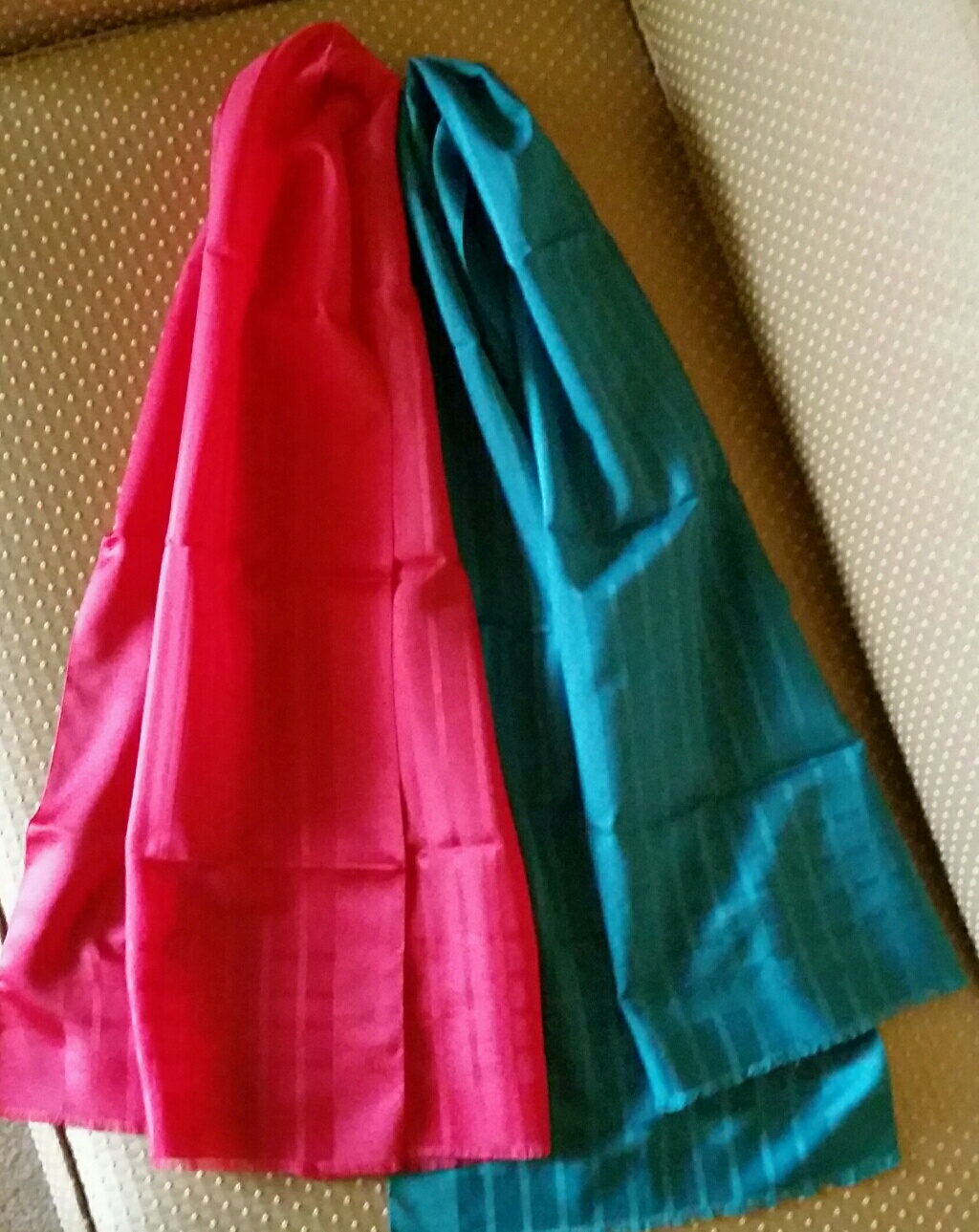 Ruby Red & Jade Scarves